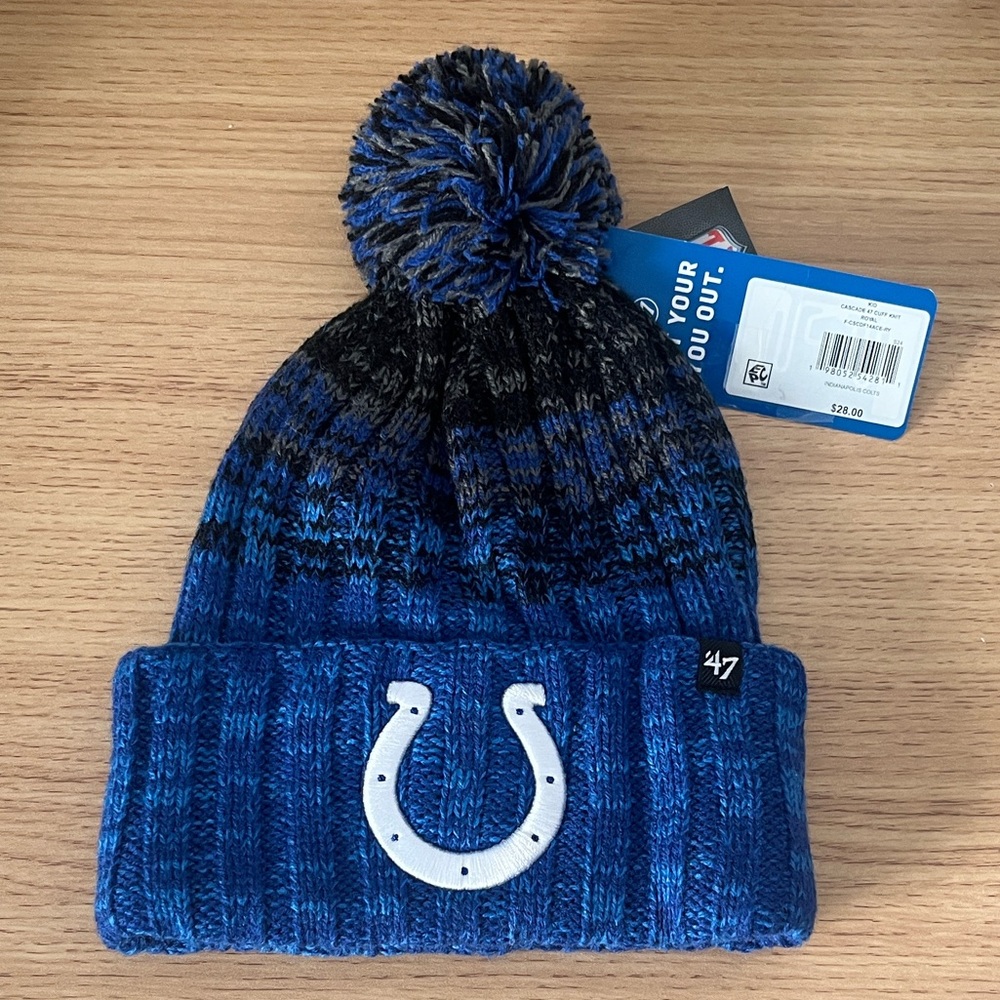 Kids NFL Colts Pom Pom Beanie